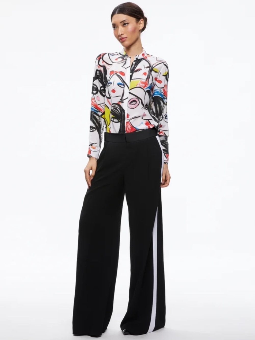 Alice + Olivia Blair Z Willa Silk Top size M - Picture 5 of 14